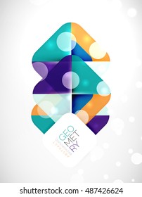 Glittering abstract geometric vector background