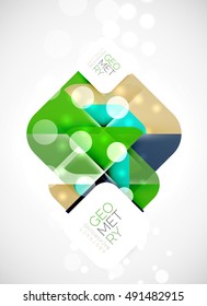 Glittering abstract geometric vector background
