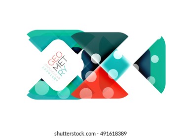 Glittering abstract geometric vector background