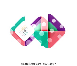 Glittering abstract geometric vector background