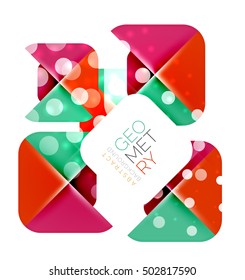 Glittering abstract geometric vector background