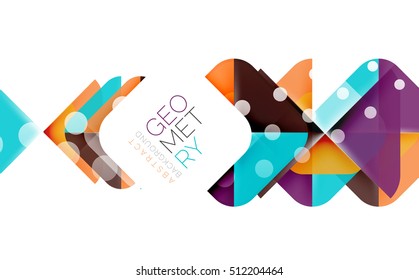 Glittering abstract geometric vector background