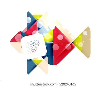 Glittering abstract geometric vector background