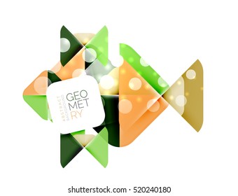 Glittering abstract geometric vector background