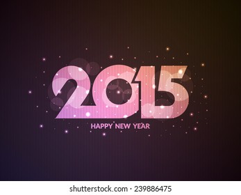 Glittering background design of happy new year 2015. 