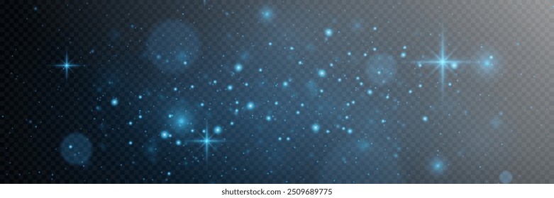 Glittering background of dust and glowing stars.	
