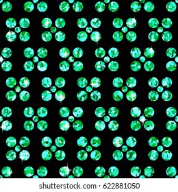 Glittering Background with Seamless Pattern of Glittering Fabric Stock Vector Illustration