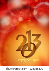 Glittering beautiful background design for new year 2013. vector illustration