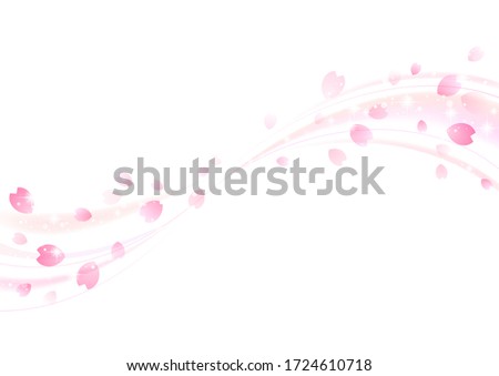 Glittering beautiful cherry blossom background