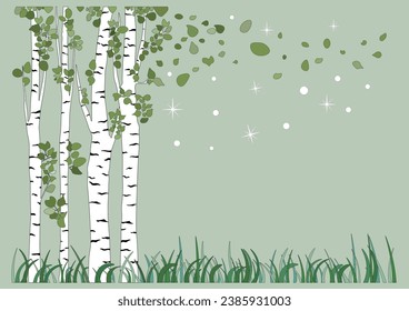 Glittering birch forest designed by CreatorOD
