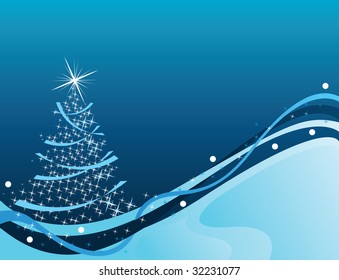 glittering blue christmas