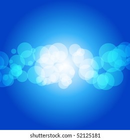 Glittering blue lights background - vector