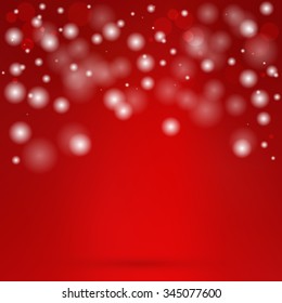 Glittering blurry red lights abstract background. Glowing Lights for Brochures, Flyers, Posters, Greeting Cards. Vector illustration