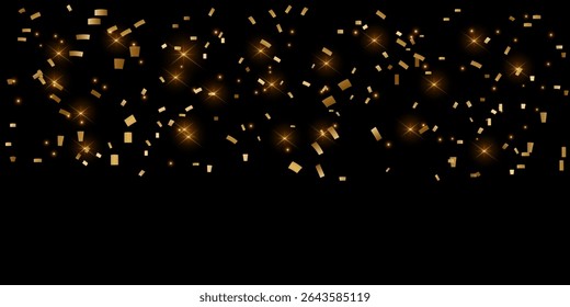 Glittering burst of gold confetti.