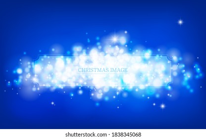 Glittering Christmas image background material with frame