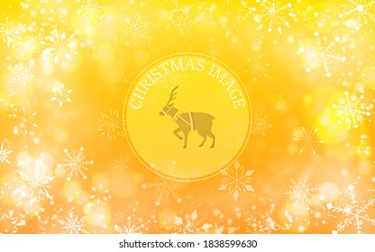 Glittering Christmas image background material with frame