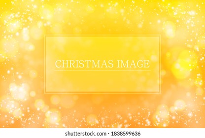 Glittering Christmas image background material with frame