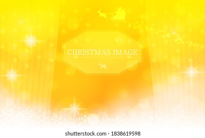 Glittering Christmas image background material with frame