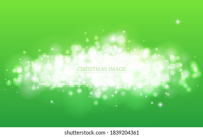 Glittering Christmas image background material with frame