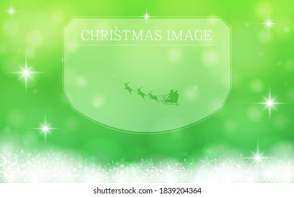 Glittering Christmas image background material with frame