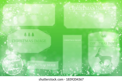 Glittering Christmas image background material with frame