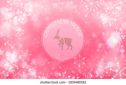 Glittering Christmas image background material with frame