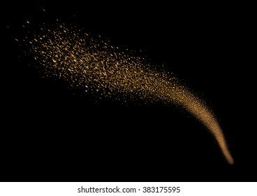 Glittering comet falling star with dust trails. Isolated and ready for design. Vector eps10.