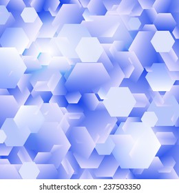 Glittering confetti  blue background 
