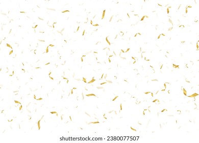 Un confetti reluciente sobre un fondo transparente. Confeti de oro