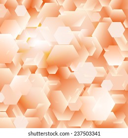 Glittering confetti  orange background 