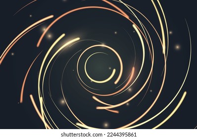 Glittering effect lights swirl. Glowing particles background. Graphic concept for your design