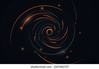 Glittering effect lights swirl. Glowing particles background. Graphic concept for your design