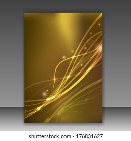 Glittering folder template - sparkling. Vector illustration