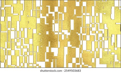 Vetor de arte geométrica dourada brilhante Fundo: Design luxuoso abstrato