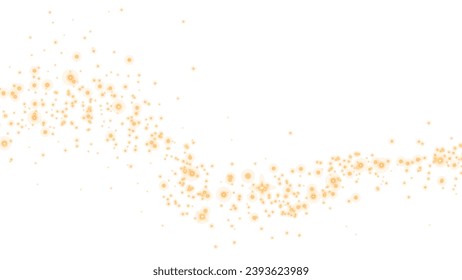 Glittering golden stream of sparkles. Abstract vector illustration of golden glitter stream. Stock royalty free. PNG