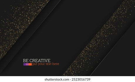 Glittering golden texture on simple forms Shimmering effect