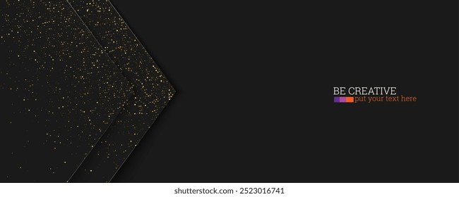 Glittering golden texture Shimmering effect Creative geometric background