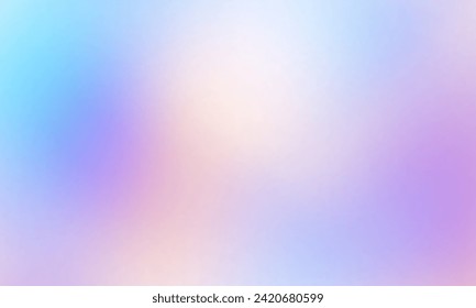 Glittering gradient background with hologram effect and magic lights. Holographic abstract fantasy backdrop with fairy sparkles, gold stars and festive blurs