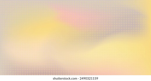 Glitzernder Gradientenhintergrund mit Hologrammeffekt und magischen Lichtern. Holografische abstrakte Fantasie-Kulisse mit feenhaften Punkten Halbton Orange, Weiß, Gelb Farbmuster Gradient Textur mit Technologie d