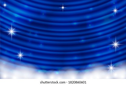 Glittering gradient background material with folds