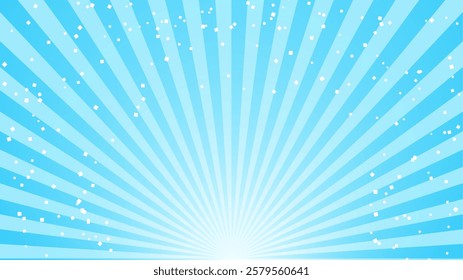 Glittering light blue radiation Background illustration.