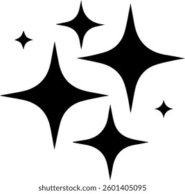 Glittering light symbol for templates.