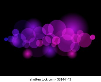 glittering lights against a black background abstract vector illustration