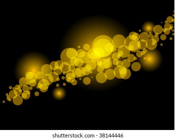 glittering lights against a black background abstract vector illustration