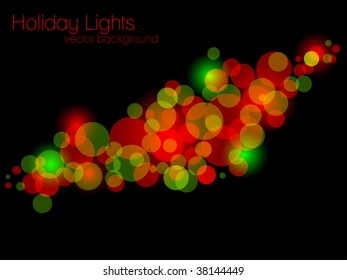 glittering lights against a black background abstract vector illustration