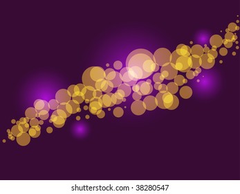 glittering lights against a black background abstract vector illustration