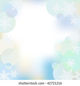 glittering lights background with snowflakes