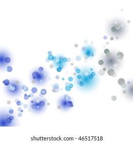 glittering lights background with snowflakes