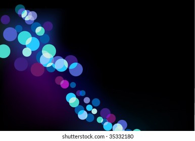 Glittering lights background. Vector.