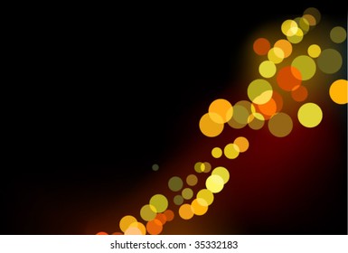 Glittering lights background. Vector.